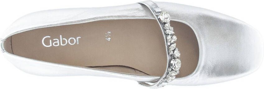 Gabor Ballerina's blockhak comfort schoen flats met fonkelende sierstenen