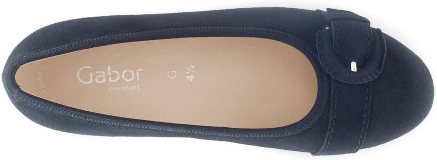 Gabor Ballerina's Florence blokhak business schoen comfort schoen met elastische afwerking breedte g