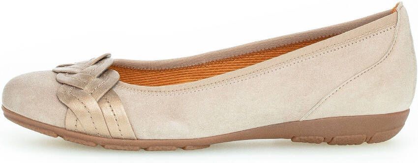 Gabor Ballerina's Feestelijke schoen slipper business schoen met decoratieve riem in metallic-look
