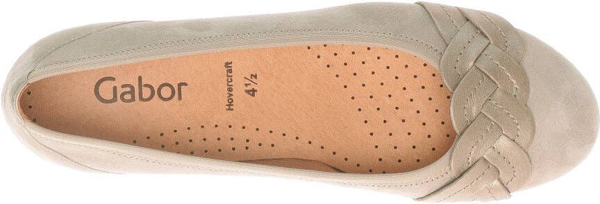 Gabor Ballerina's Feestelijke schoen slipper business schoen met decoratieve riem in metallic-look