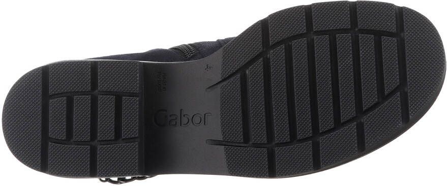 Gabor Chelsea-boots blokhak herfstmode enkellaars met decoratieve ketting aan de schacht