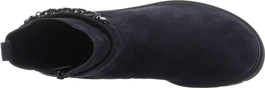 Gabor Chelsea-boots blokhak herfstmode enkellaars met decoratieve ketting aan de schacht