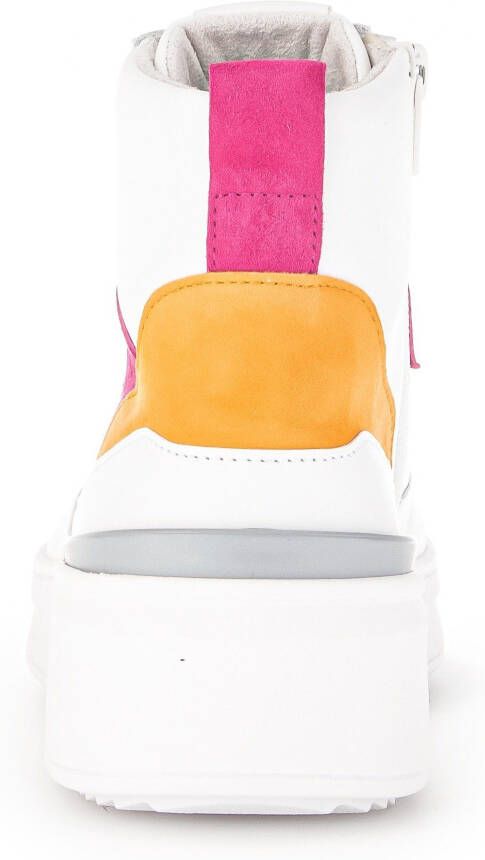 Gabor Witte Leren Hoge Sneakers Multicolor Dames - Foto 4