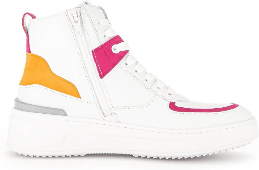 Gabor Witte Leren Hoge Sneakers Multicolor Dames - Foto 6