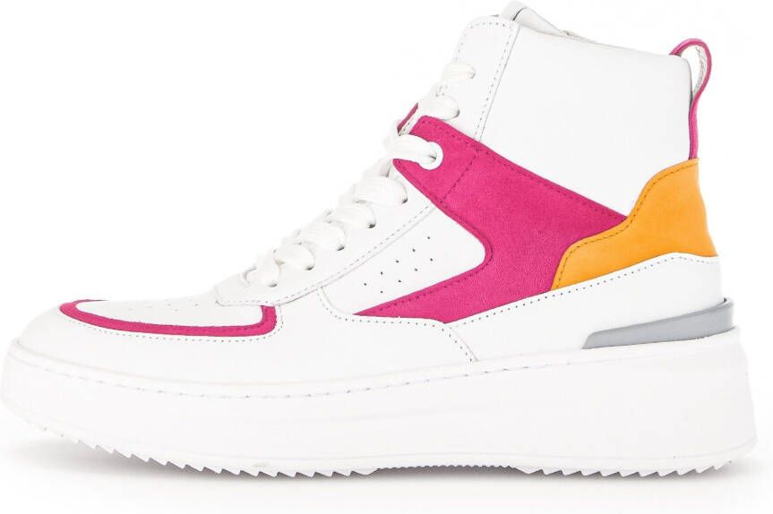 Gabor Witte Leren Hoge Sneakers Multicolor Dames - Foto 8