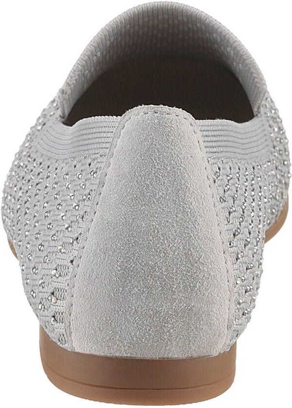 Gabor Instappers blokhak loafer comfortabele schoen met fonkelende strass-steentjes