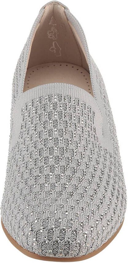 Gabor Instappers blokhak loafer comfortabele schoen met fonkelende strass-steentjes