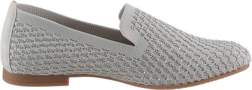 Gabor Instappers blokhak loafer comfortabele schoen met fonkelende strass-steentjes