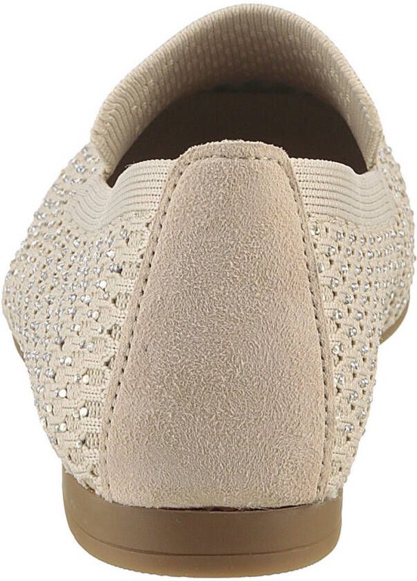 Gabor Instappers blokhak loafer comfortabele schoen met fonkelende strass-steentjes