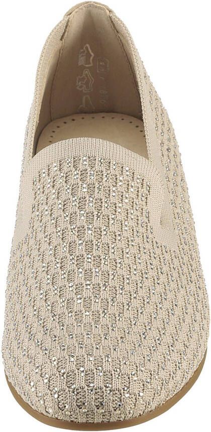 Gabor Instappers blokhak loafer comfortabele schoen met fonkelende strass-steentjes