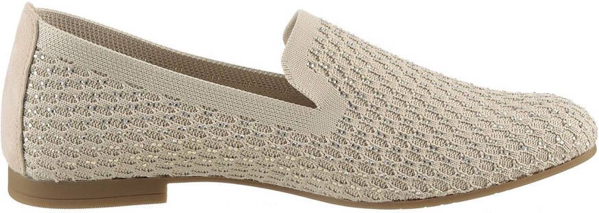 Gabor Instappers blokhak loafer comfortabele schoen met fonkelende strass-steentjes