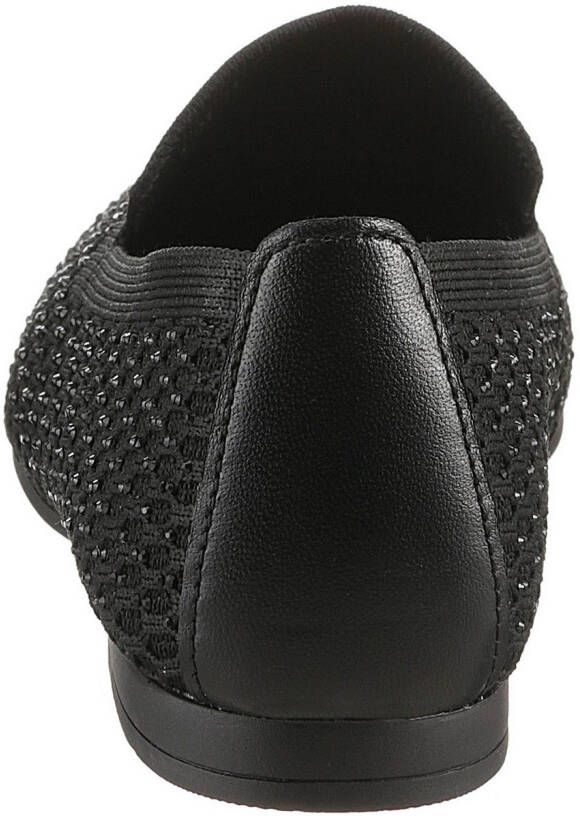 Gabor Instappers blokhak loafer comfortabele schoen met fonkelende strass-steentjes