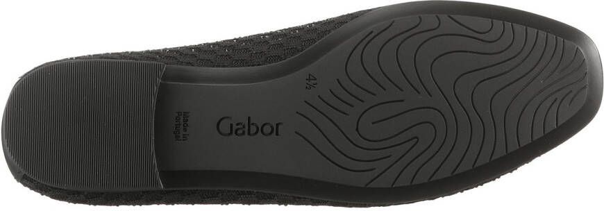 Gabor Instappers blokhak loafer comfortabele schoen met fonkelende strass-steentjes
