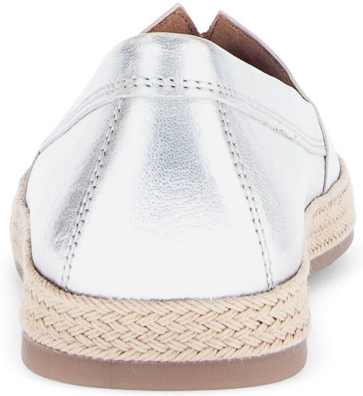 Gabor Instappers instapper comfortabele schoen platte schoenen met jute bekleed plateau
