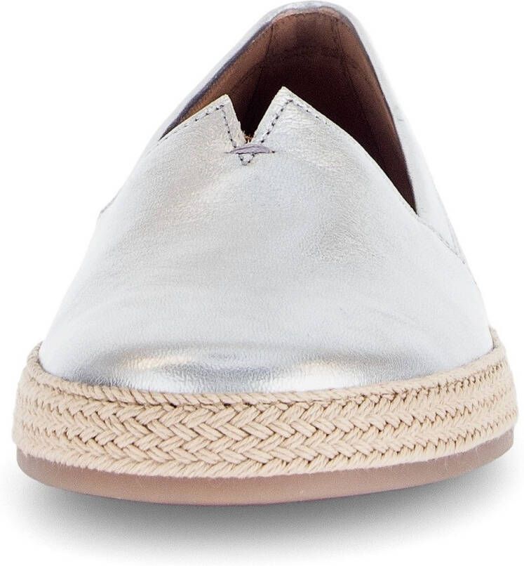 Gabor Instappers instapper comfortabele schoen platte schoenen met jute bekleed plateau