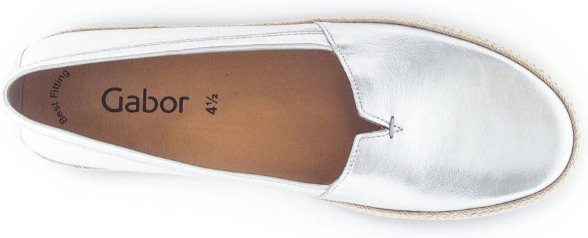 Gabor Instappers instapper comfortabele schoen platte schoenen met jute bekleed plateau