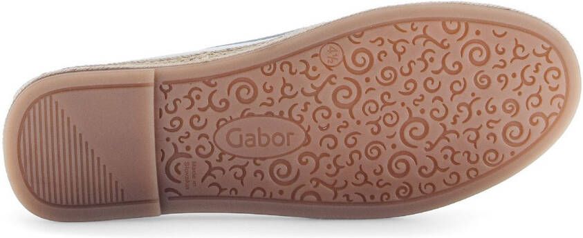 Gabor Instappers instapper comfortabele schoen platte schoenen met jute bekleed plateau