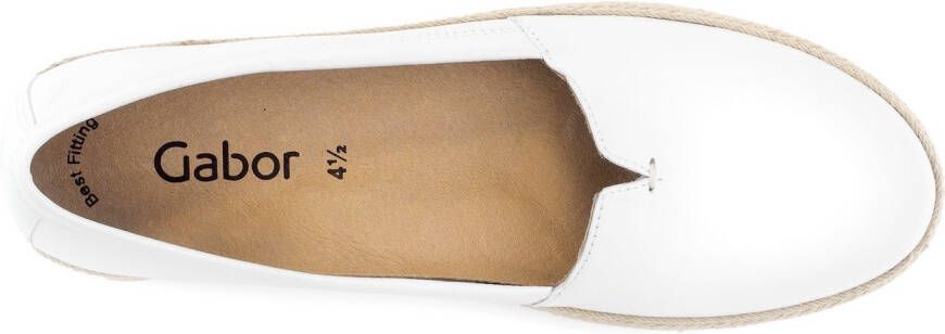 Gabor Instappers instapper comfortabele schoen platte schoenen met jute bekleed plateau