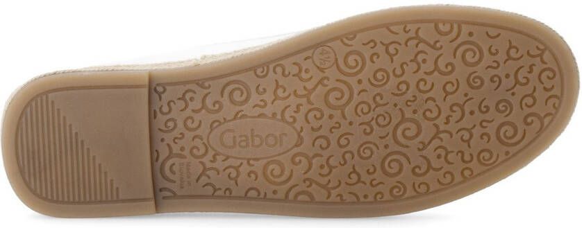 Gabor Instappers instapper comfortabele schoen platte schoenen met jute bekleed plateau