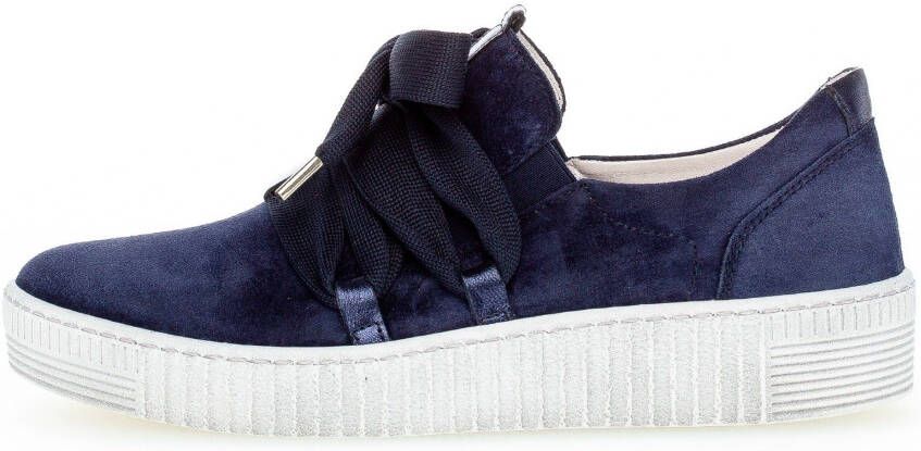 Gabor Plateausneakers Slip-on sneaker slipper veterschoen met sierveters