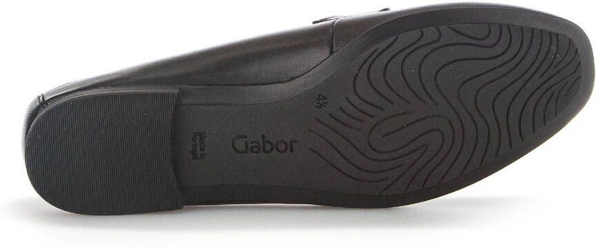 Gabor Zwarte Leren Mocassins Black Dames - Foto 3