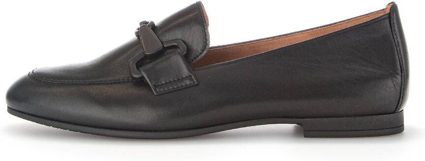 Gabor Zwarte Leren Mocassins Black Dames - Foto 6