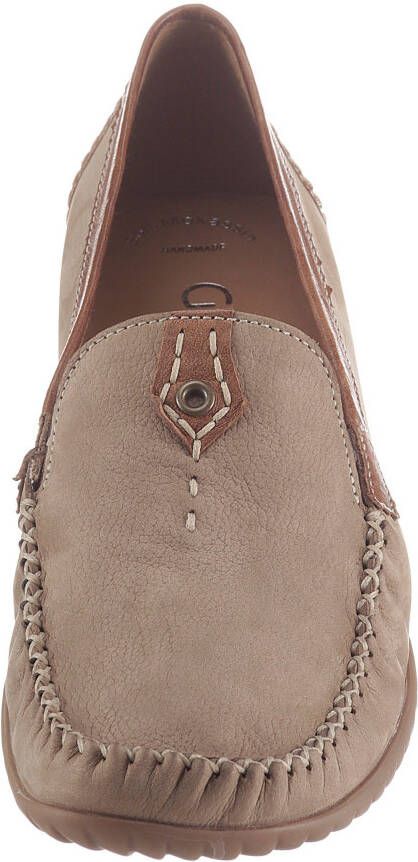 Gabor Mocassins Florence slipper instapschoen comfortabele schoen met contrastnaad breedte g (=wijd)