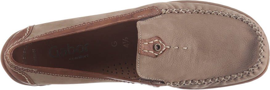 Gabor Mocassins Florence slipper instapschoen comfortabele schoen met contrastnaad breedte g (=wijd)