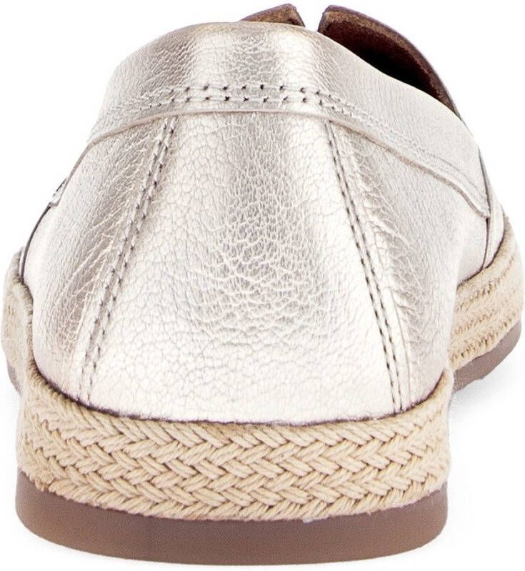 Gabor Instappers instapper comfortabele schoen platte schoenen met jute bekleed plateau