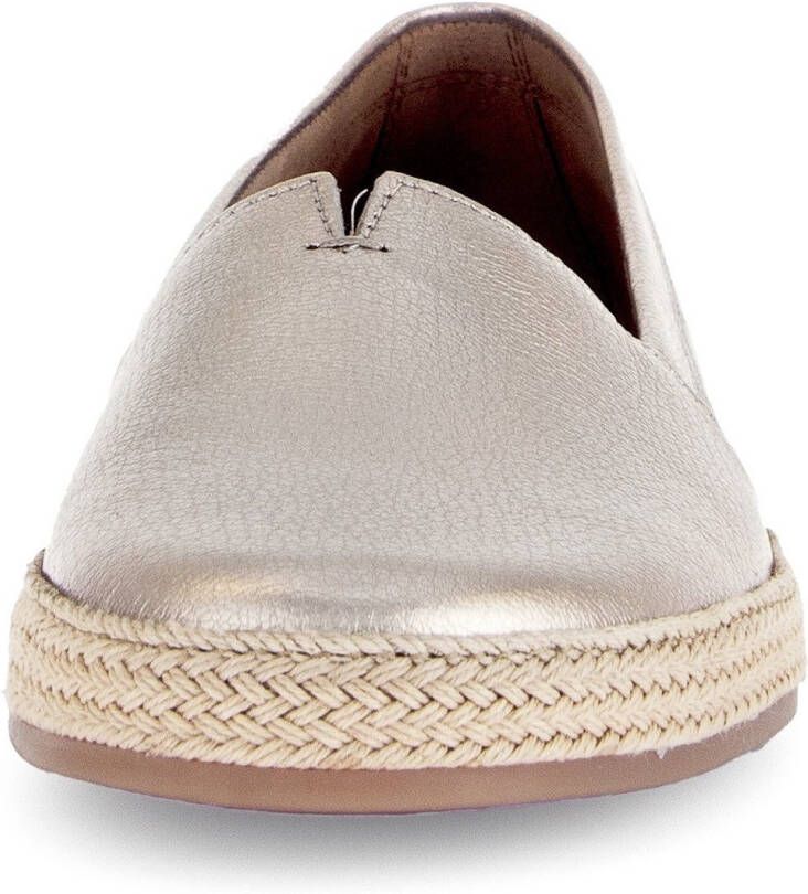 Gabor Instappers instapper comfortabele schoen platte schoenen met jute bekleed plateau