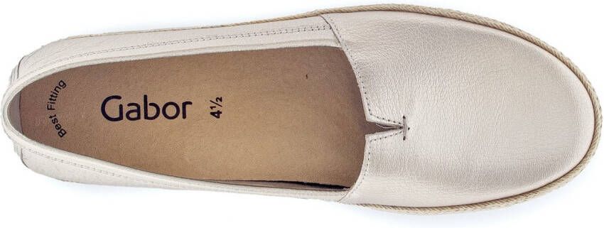 Gabor Instappers instapper comfortabele schoen platte schoenen met jute bekleed plateau