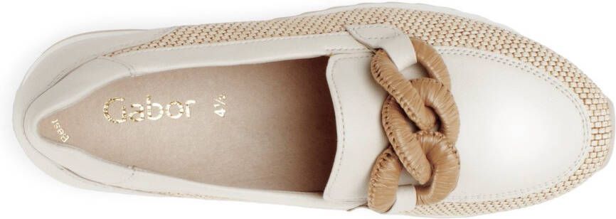 Gabor Instappers sleehak ballerina lenteschoen met beklede sierketting