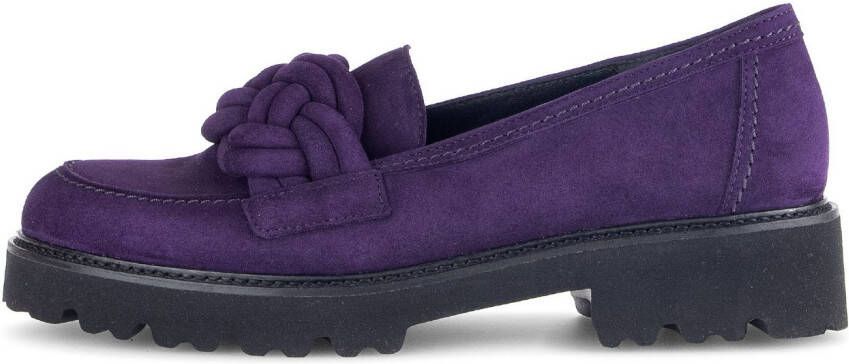Gabor Loafers slipper lage schoen instapschoen met gevlochten sierband