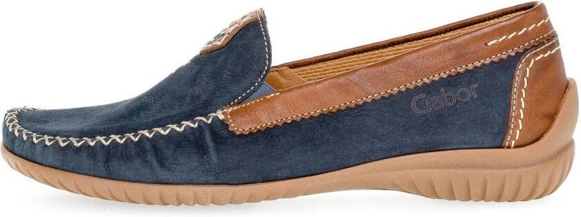 Gabor Mocassins Florence slipper instapschoen comfortabele schoen met contrastnaad breedte g (=wijd)