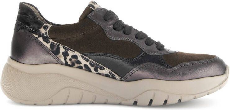 Gabor Plateausneakers veterschoen halfhoge schoen met modieuze contrast inzetten