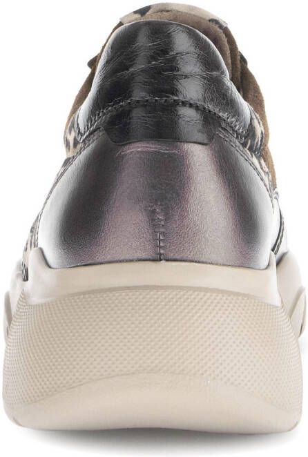 Gabor Plateausneakers veterschoen halfhoge schoen met modieuze contrast inzetten