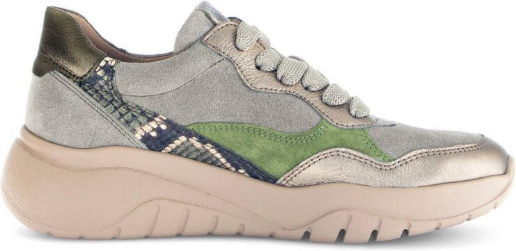 Gabor Plateausneakers veterschoen halfhoge schoen met modieuze contrast inzetten