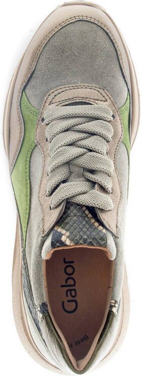 Gabor Plateausneakers veterschoen halfhoge schoen met modieuze contrast inzetten