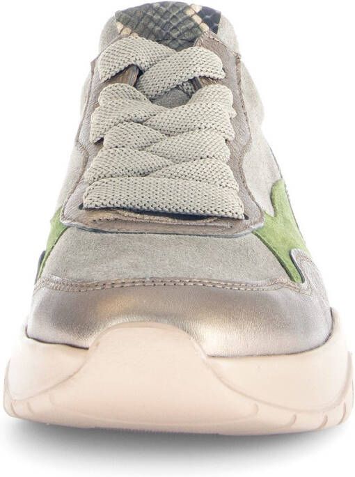 Gabor Plateausneakers veterschoen halfhoge schoen met modieuze contrast inzetten