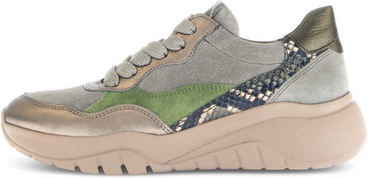 Gabor Plateausneakers veterschoen halfhoge schoen met modieuze contrast inzetten