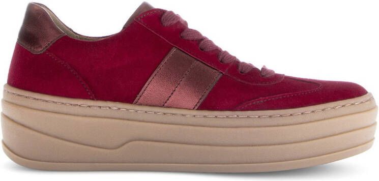 Gabor Plateausneakers veterschoen vrijetijdsschoen halfhoge schoen met inzet in metallic optiek