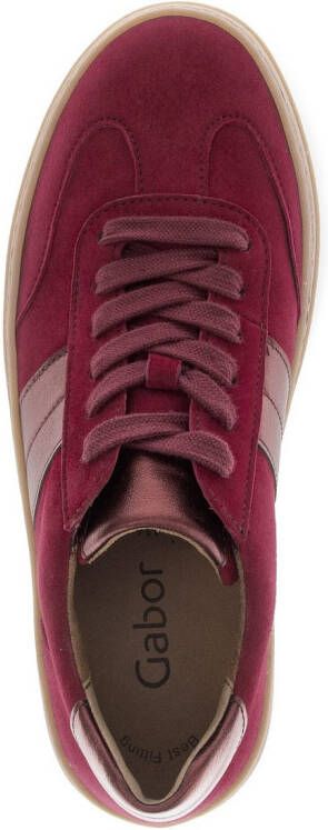 Gabor Plateausneakers veterschoen vrijetijdsschoen halfhoge schoen met inzet in metallic optiek