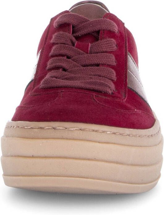 Gabor Plateausneakers veterschoen vrijetijdsschoen halfhoge schoen met inzet in metallic optiek