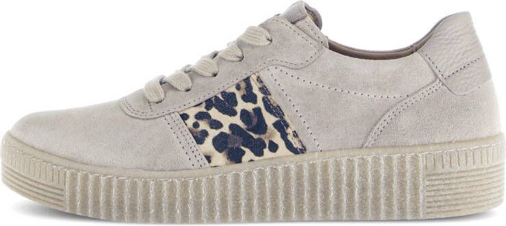 Gabor Plateausneakers vrijetijdsschoen halfhoge schoen veterschoen met plateauzool in crêpe-optiek