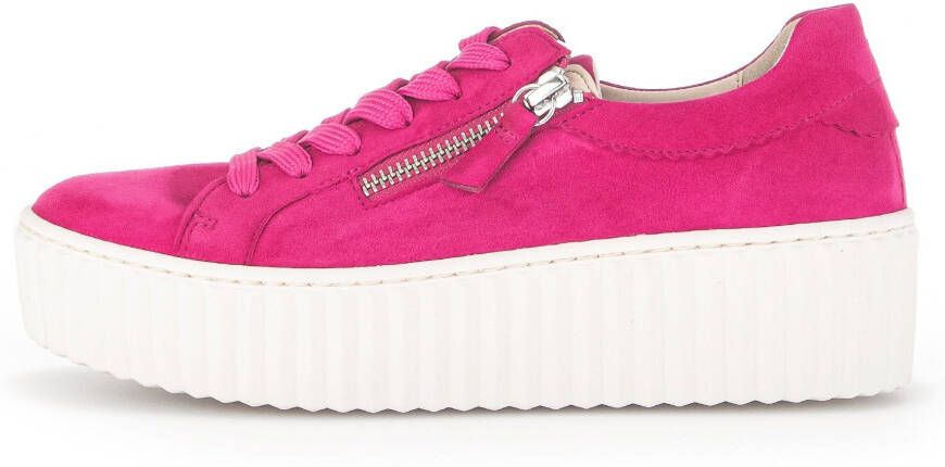 Gabor Plateausneakers met best fitting-uitrusting vrijetijdsschoen lage schoen veterschoen
