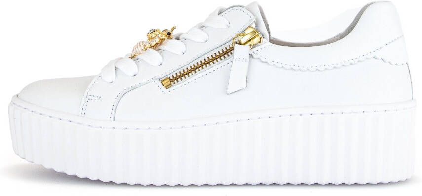 Gabor Plateausneakers vrijetijdsschoen lage schoen veterschoen met modieuze sieraandeel