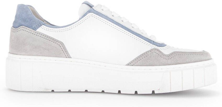 Gabor Plateausneakers Davos met contrastafwerkingen vrijetijdsschoen halfhoge schoen veterschoen