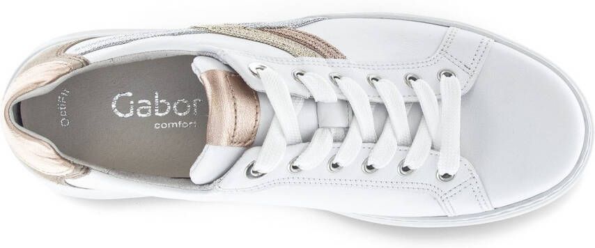 Gabor Plateausneakers Florence vrijetijdsschoen lage schoen veterschoen contrastafwerking breedte g (=breed)