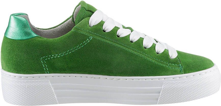 Gabor Plateausneakers Florence met subtiele contrastafwerking vrijetijdsschoen halfhoge schoen veterschoen