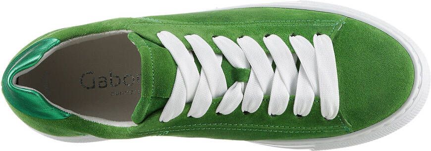 Gabor Plateausneakers Florence met subtiele contrastafwerking vrijetijdsschoen halfhoge schoen veterschoen
